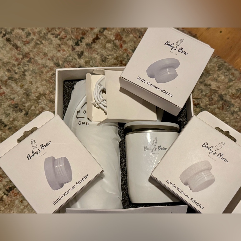 NEW The Baby's Brew Pro Portable Digital Bottle Warmer with Extra Adapters Set